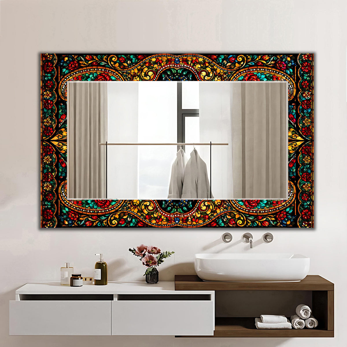 Customizable Mirror, Wall Art as Mirror | Decorative Mirror | Large Statement Mirror