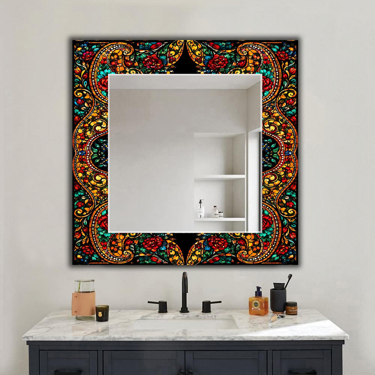Customizable Mirror, Wall Art as Mirror | Decorative Mirror | Large Statement Mirror
