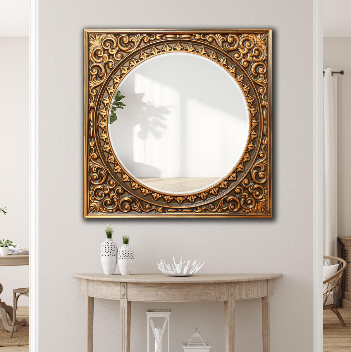 Customizable Mirror, Wall Art as Mirror | Decorative Mirror | Large Statement Mirror