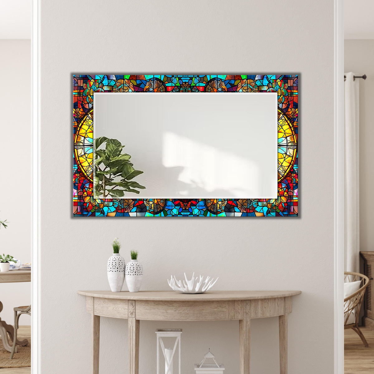 Customizable Mirror, Wall Art as Mirror | Decorative Mirror | Large Statement Mirror