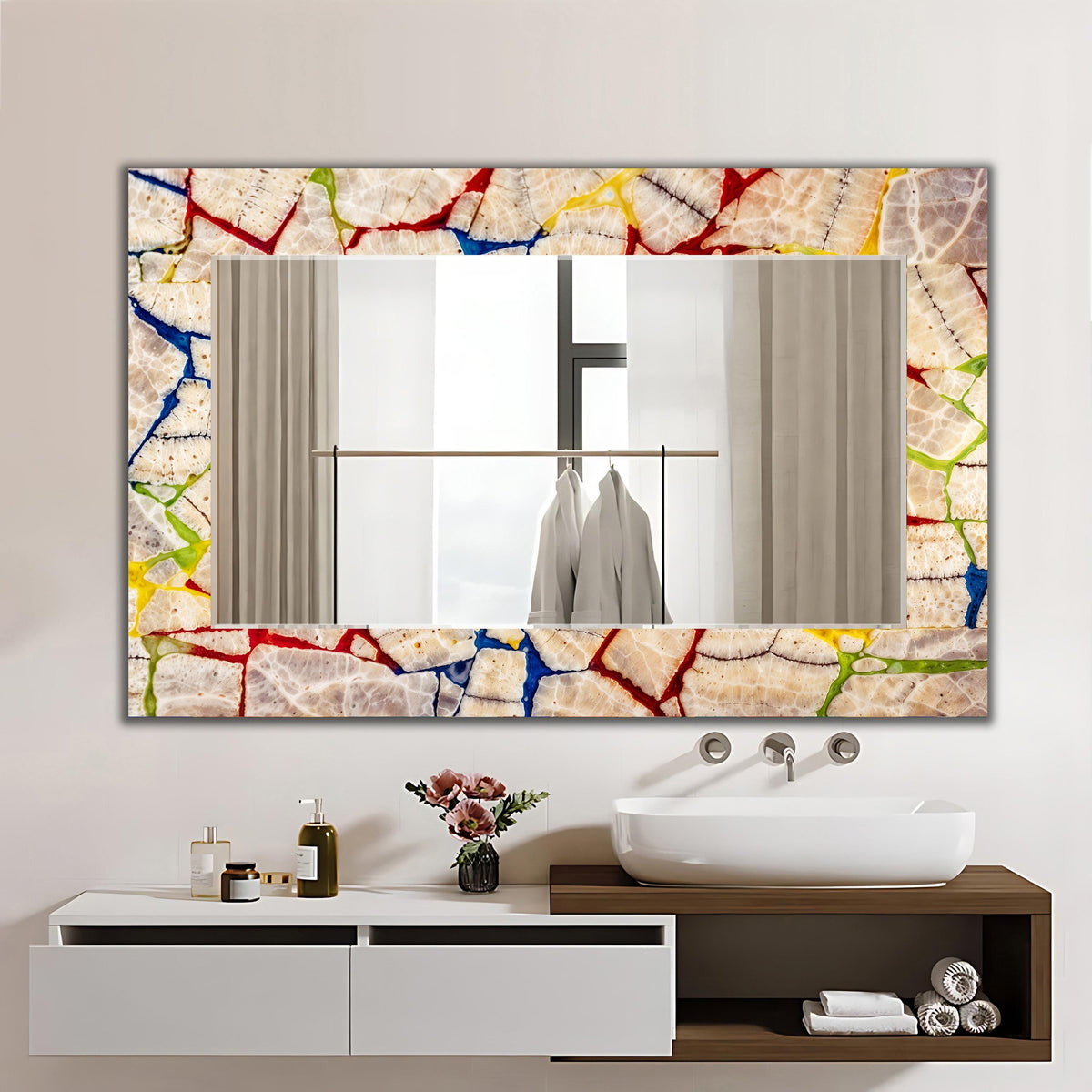 Customizable Mirror, Wall Art as Mirror | Decorative Mirror | Large Statement Mirror