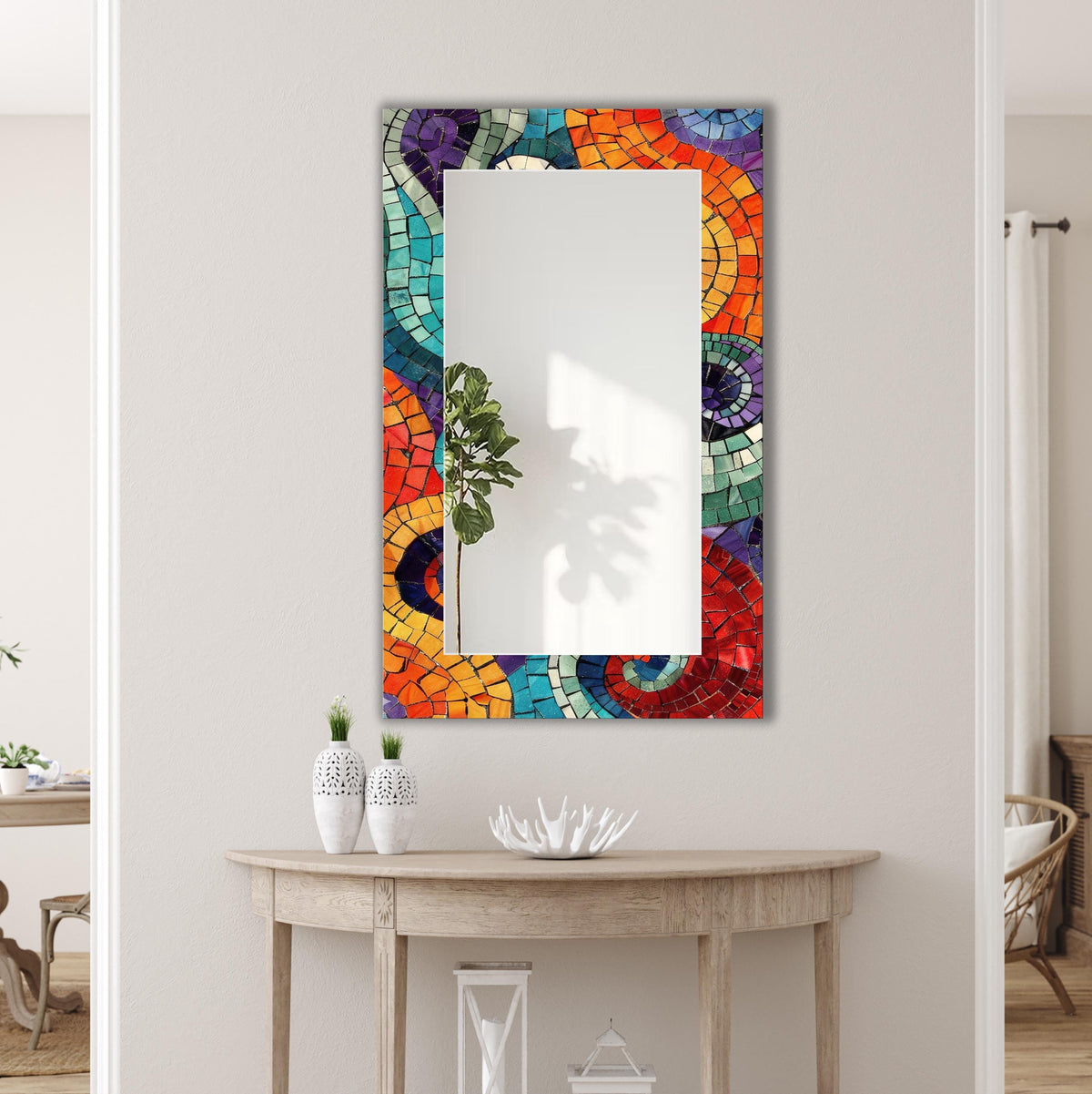 Customizable Mirror, Wall Art as Mirror | Decorative Mirror | Large Statement Mirror