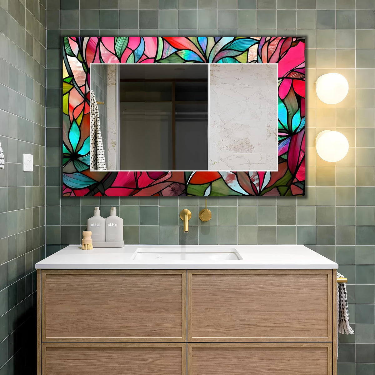 Customizable Mirror, Wall Art as Mirror | Decorative Mirror | Large Statement Mirror