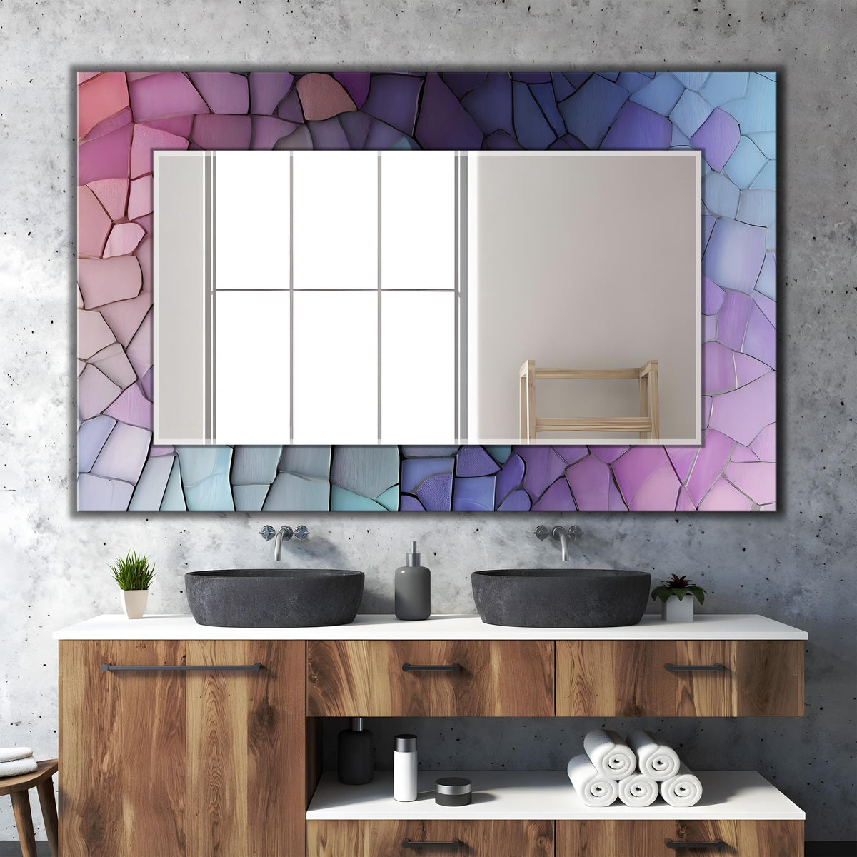 Customizable Mirror, Wall Art as Mirror | Decorative Mirror | Large Statement Mirror