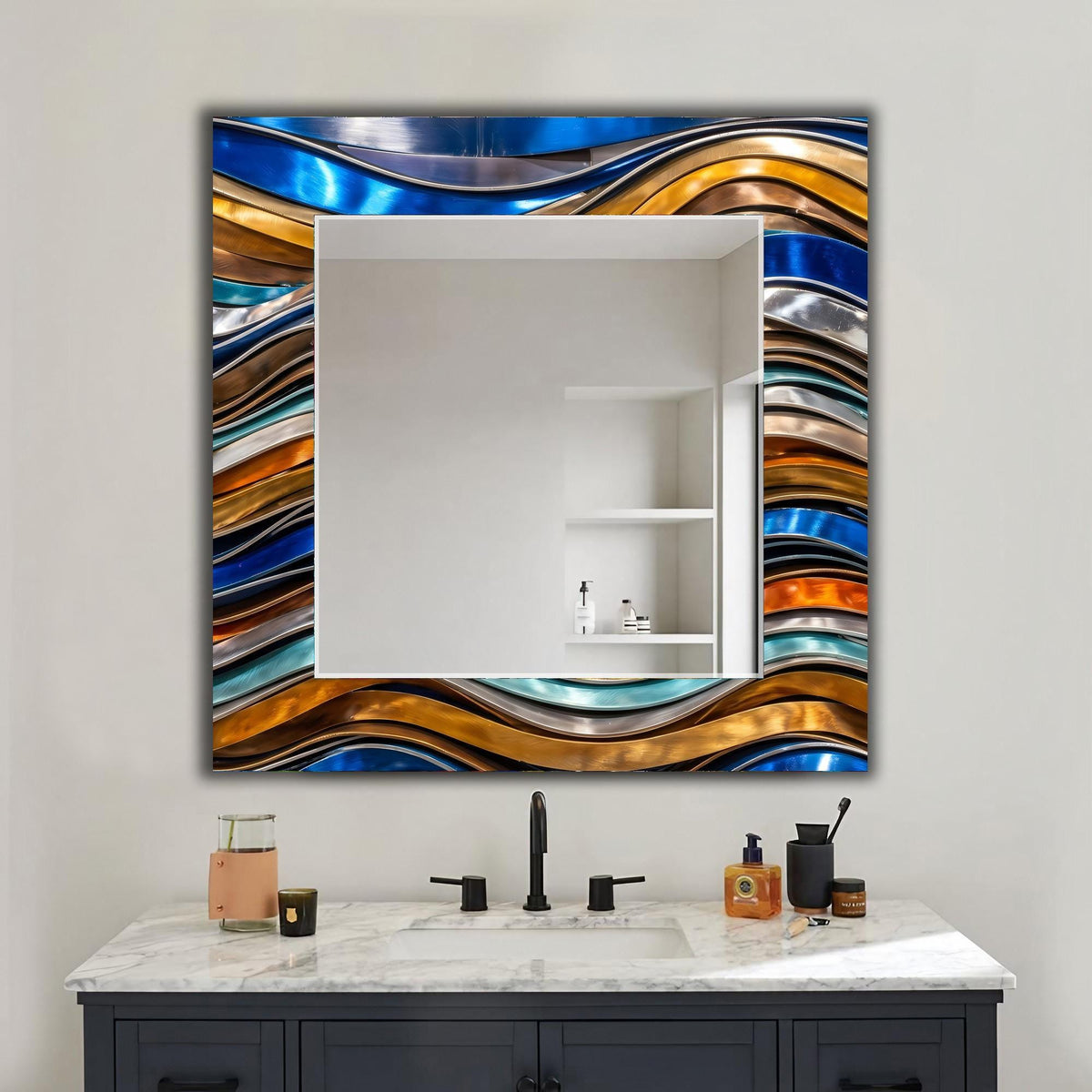 Customizable Mirror, Wall Art as Mirror | Decorative Mirror | Large Statement Mirror