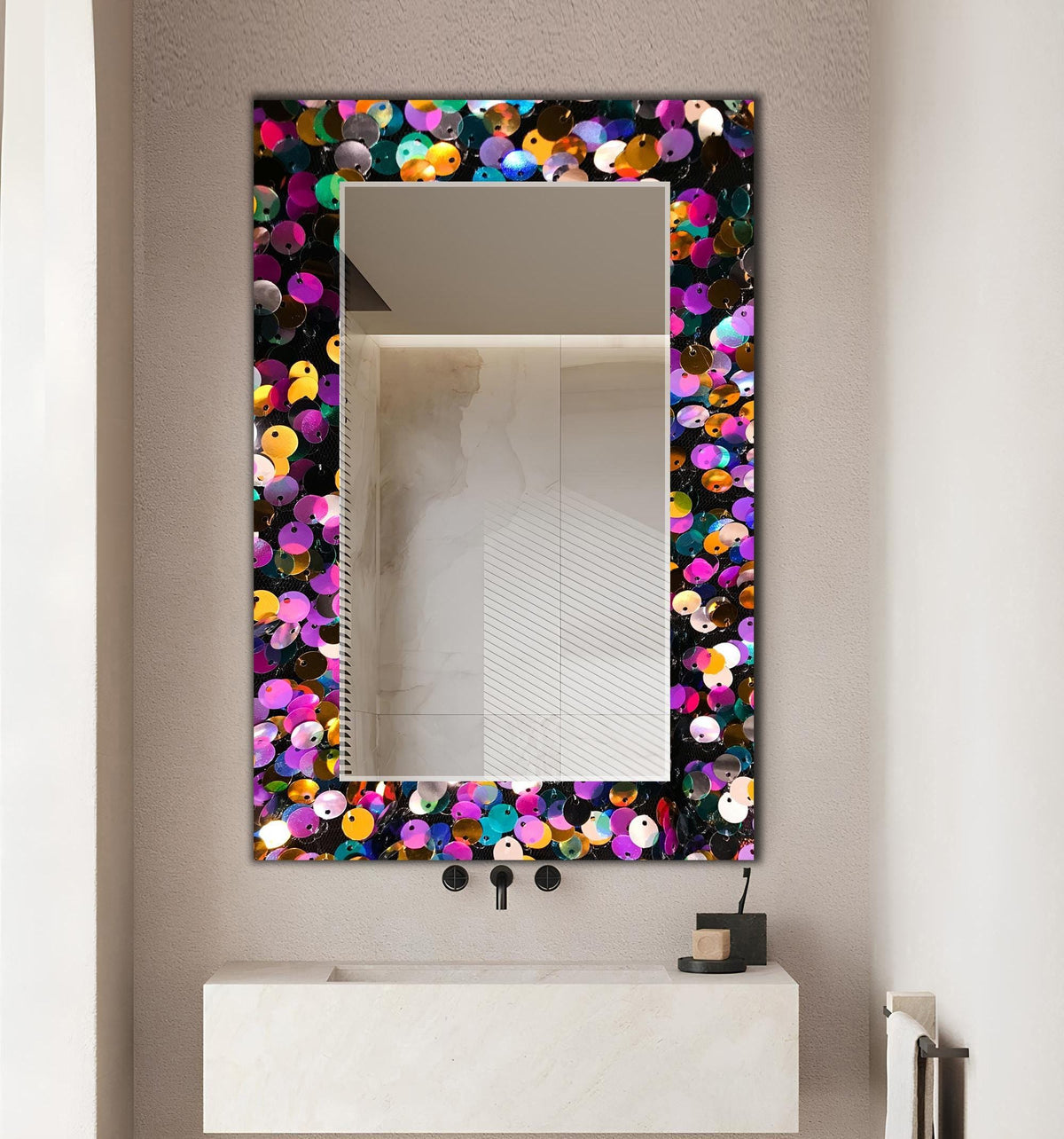 Customizable Mirror, Wall Art as Mirror | Decorative Mirror | Large Statement Mirror