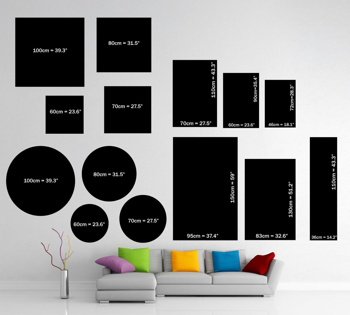 Customizable Wall Mirror, Geometric Abstract Art as Wall Mirror, Red Wavey Wall Art with Mirror