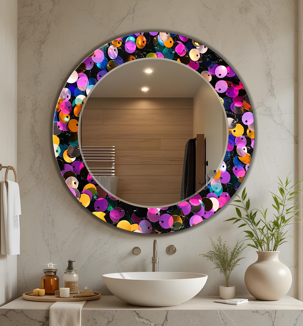 Customizable Mirror, Wall Art as Mirror | Decorative Mirror | Large Statement Mirror