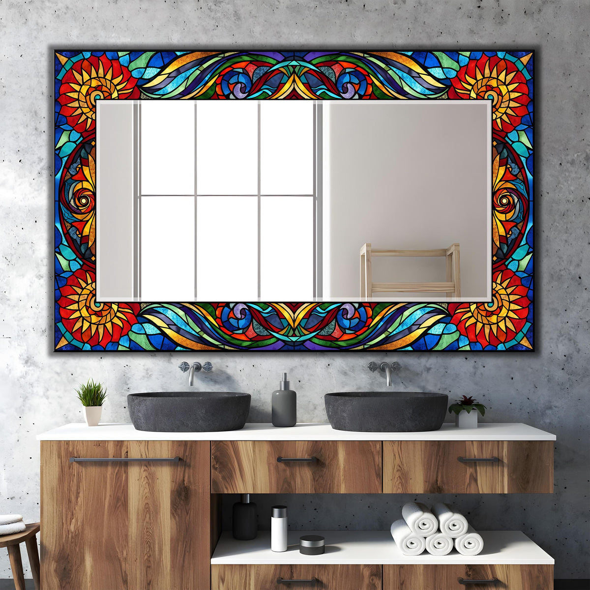 Customizable Mirror, Wall Art as Mirror | Decorative Mirror | Large Statement Mirror