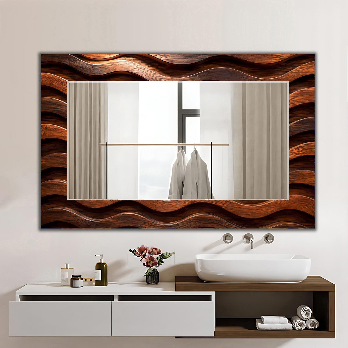 Customizable Mirror, Wall Art as Mirror | Decorative Mirror | Large Statement Mirror