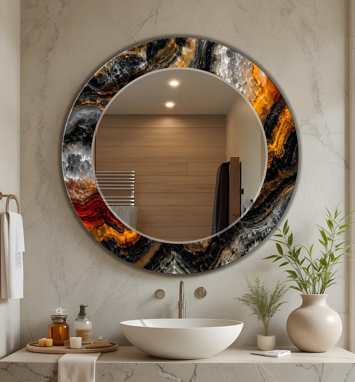 Customizable Mirror, Wall Art as Mirror | Decorative Mirror | Large Statement Mirror