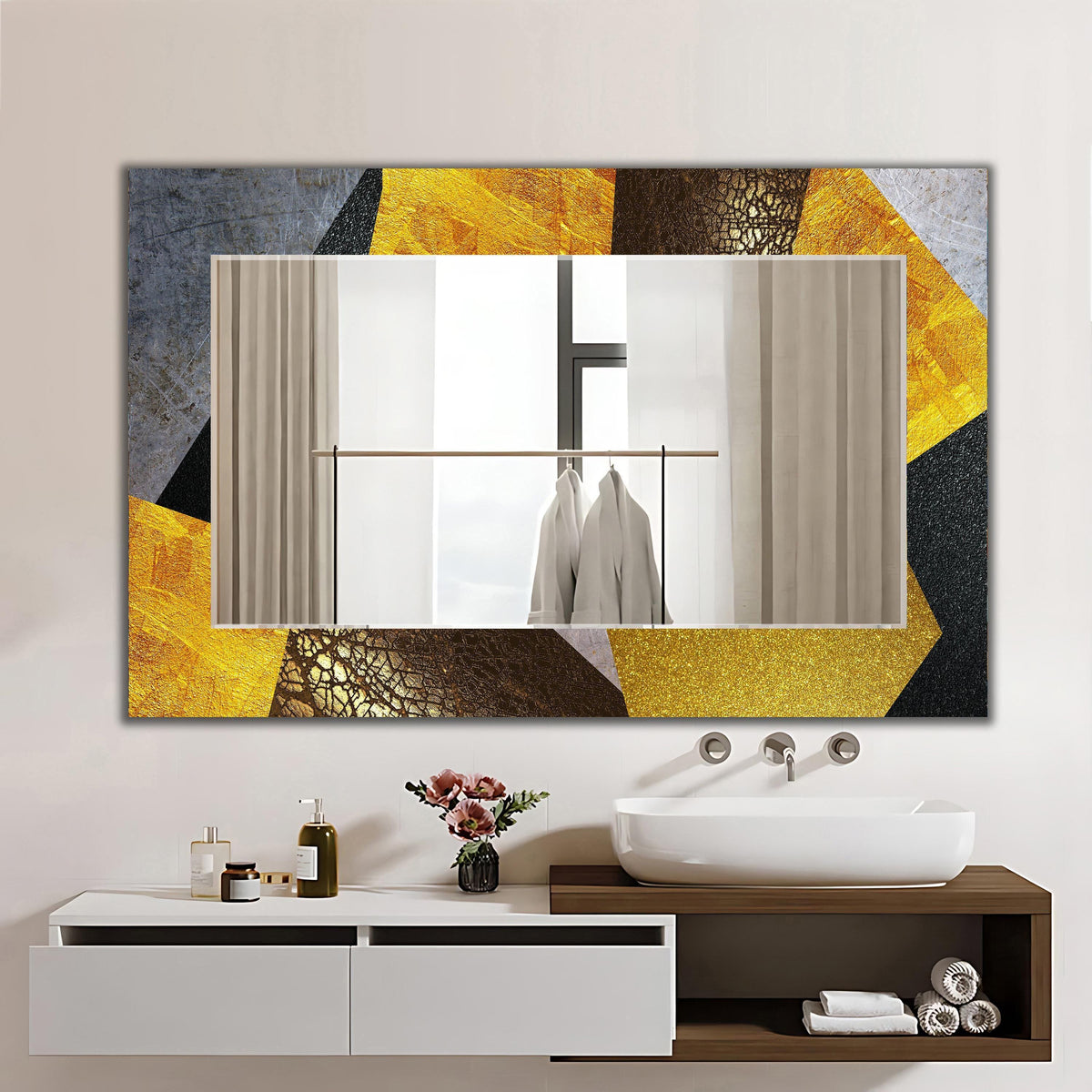 Customizable Mirror, Wall Art as Mirror | Decorative Mirror | Large Statement Mirror
